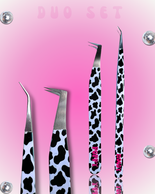 Tweezer Duo Cow Print