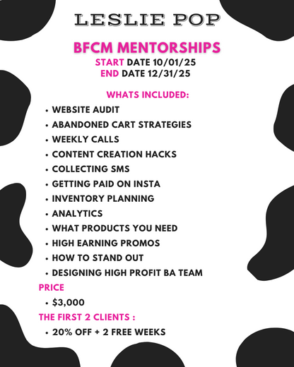 BFCM Mentorship