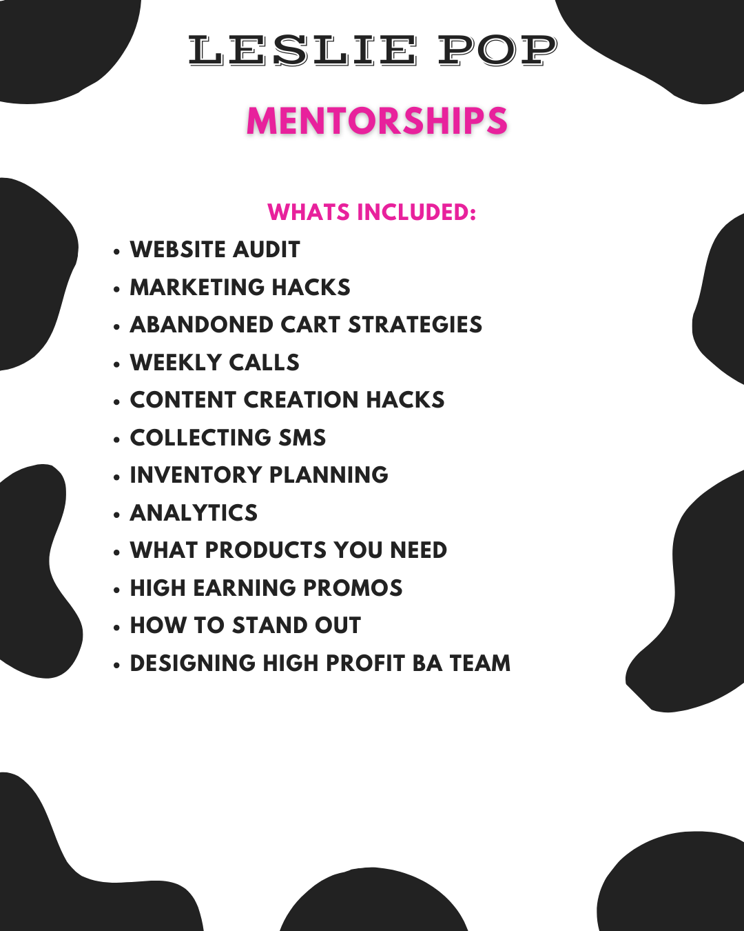 Mentorship Program + Vendors